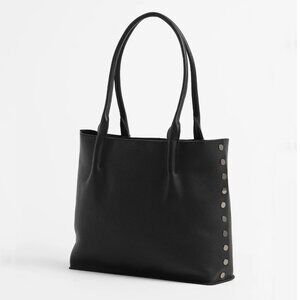 HAMMITT OLIVER ZIP (BLACK LEATHER TOTE)